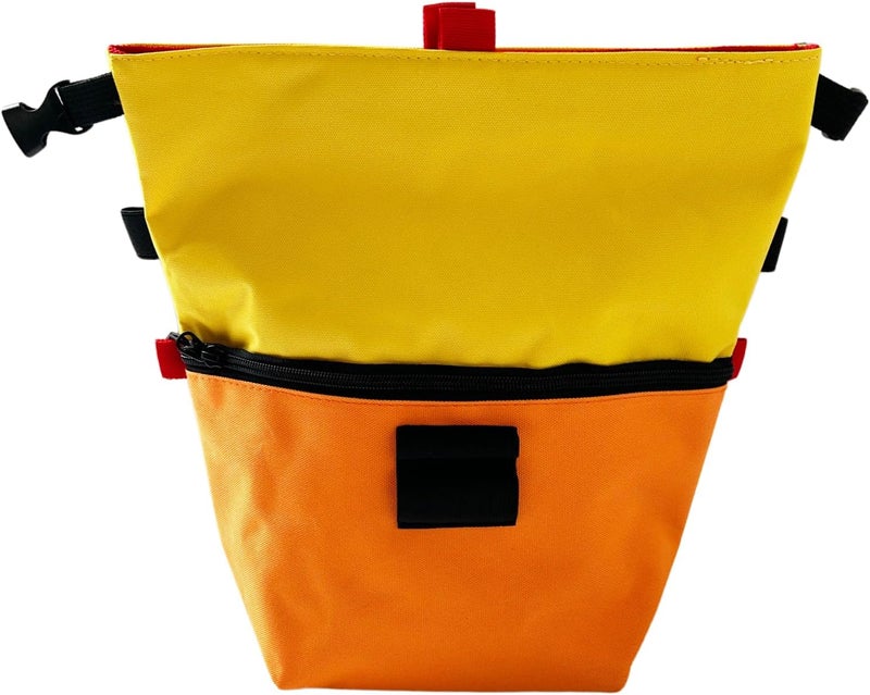 SESH Chalk Bucket - Large Size Chalk Bag for Climbing & Bouldering with Magnetic Closure, 4 Brush Holders, & 2 Side Pockets with Mesh Organizer - Durable - Image 2